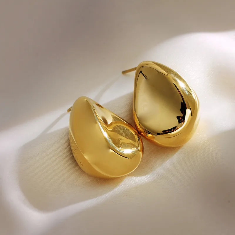 Drop 18K gold plated earrings