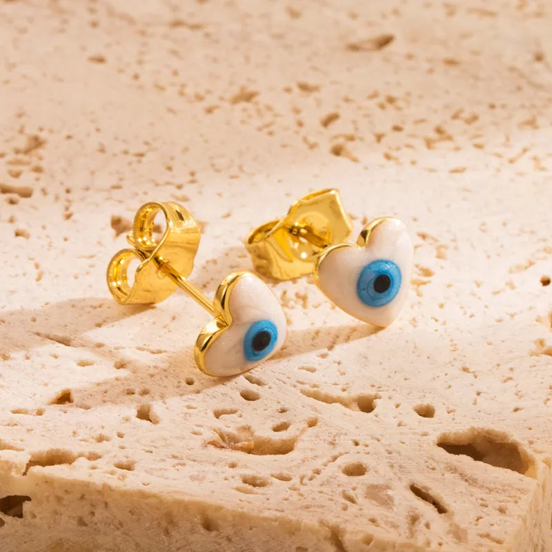 OJITOS CORAZON | 18 K GOLD PLATED EARRINGS