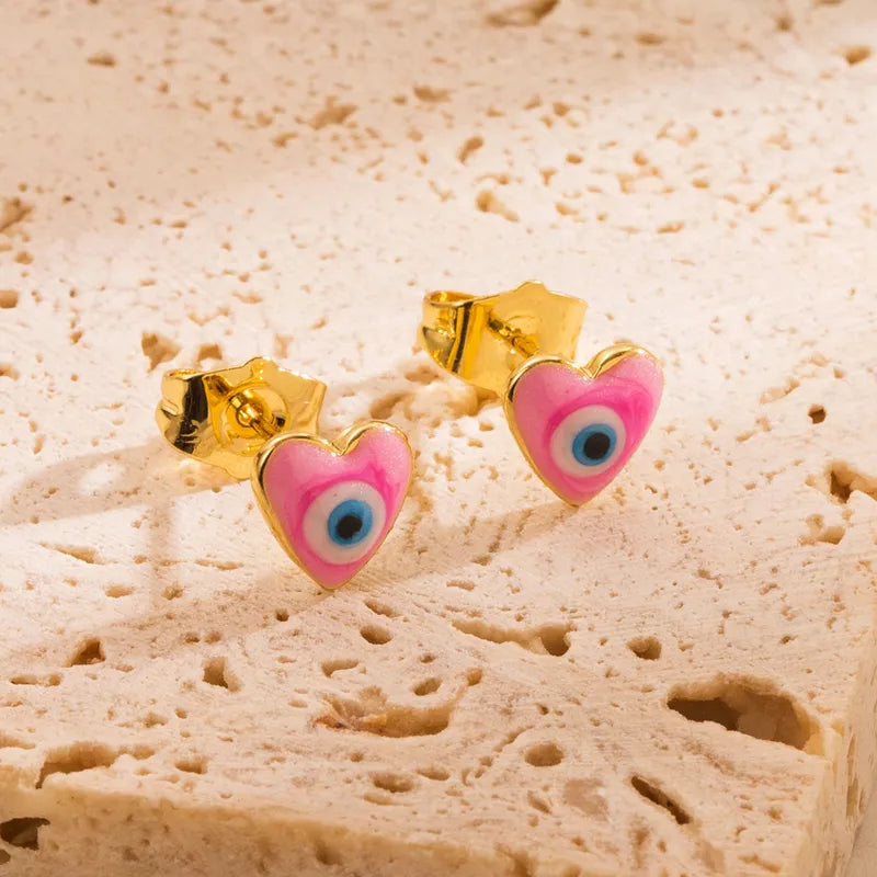 OJITOS CORAZON | 18 K GOLD PLATED EARRINGS