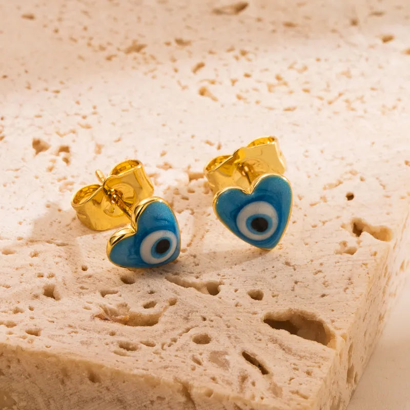 OJITOS CORAZON | 18 K GOLD PLATED EARRINGS