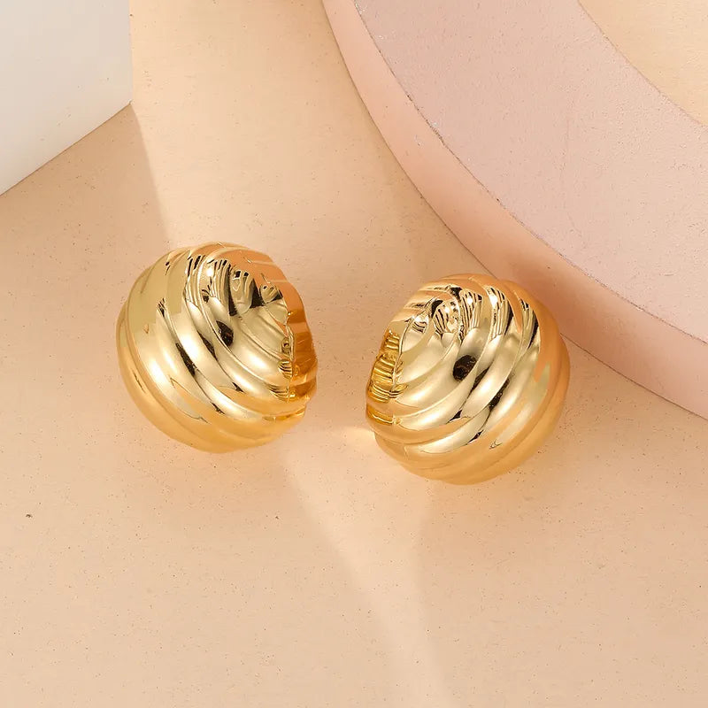 OM Gold Stainless Steel 18K Gold Plated Ear Studs