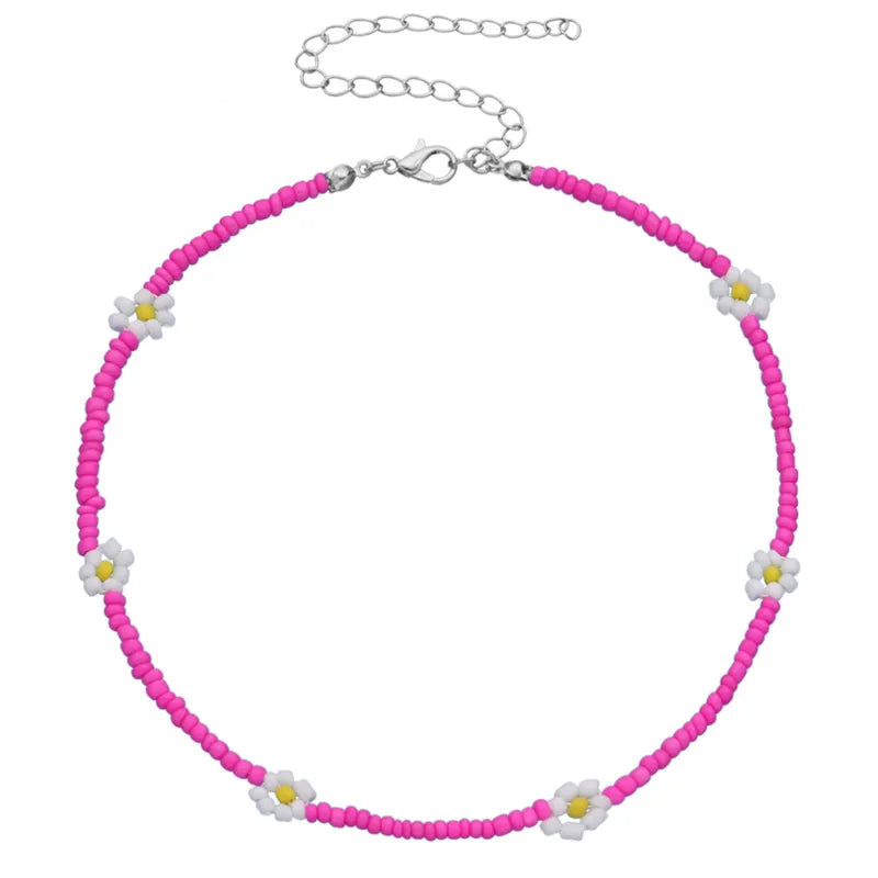 BEADED FLOWER NECKLACE