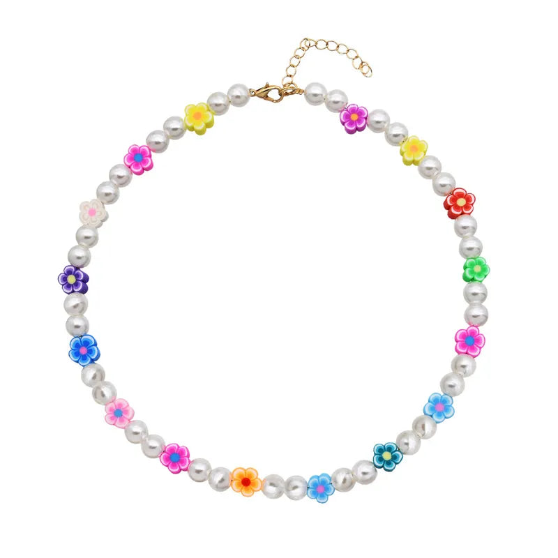 COLORES & PEARLS NECKLACE