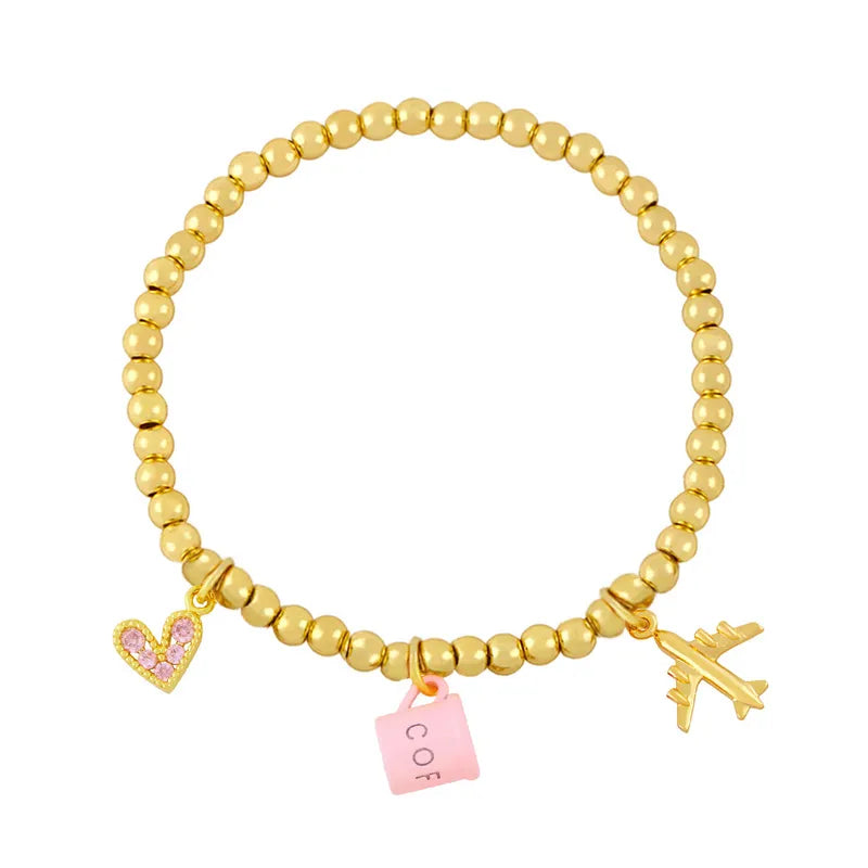 TRAVEL 18K GOLD PLATED  BRACELET