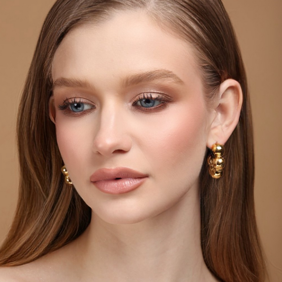 Bolitas Gold 18K ear studs