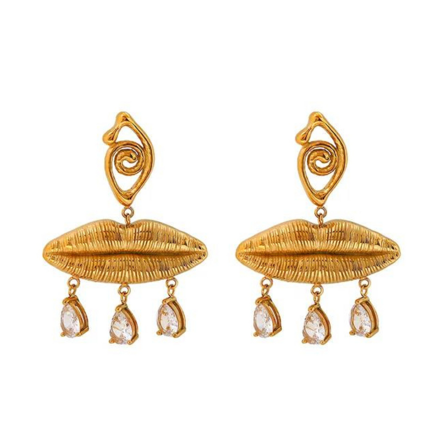 Schiaparelli Vibes 18K Gold Plated Earrings