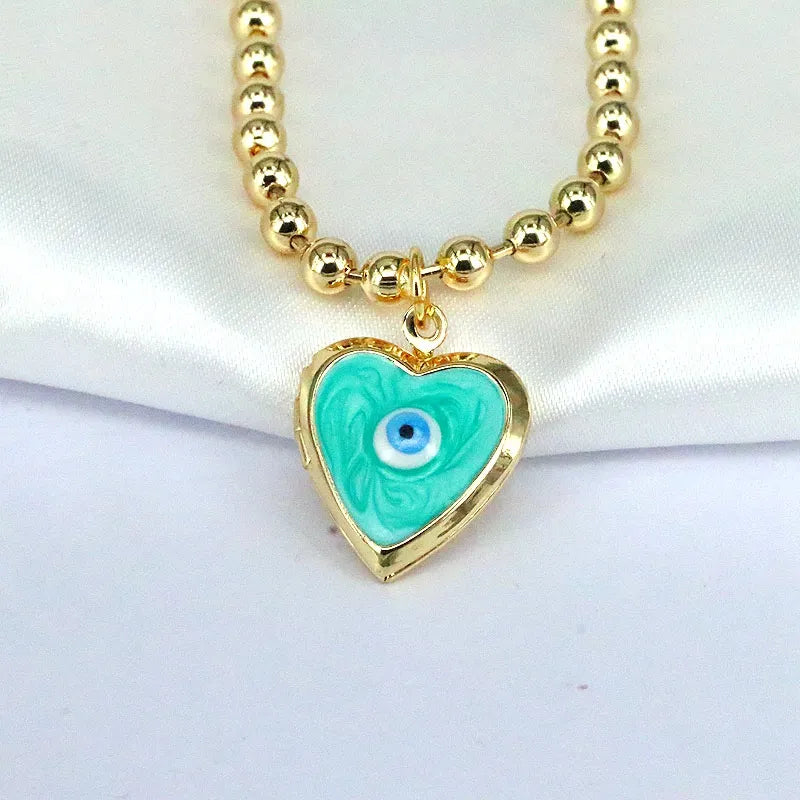 HEART OJITOS GOLD PLATED NECKLACE