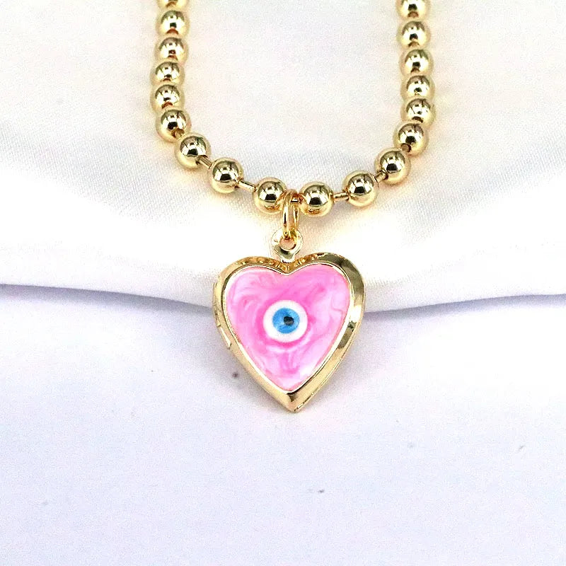 HEART OJITOS GOLD PLATED NECKLACE