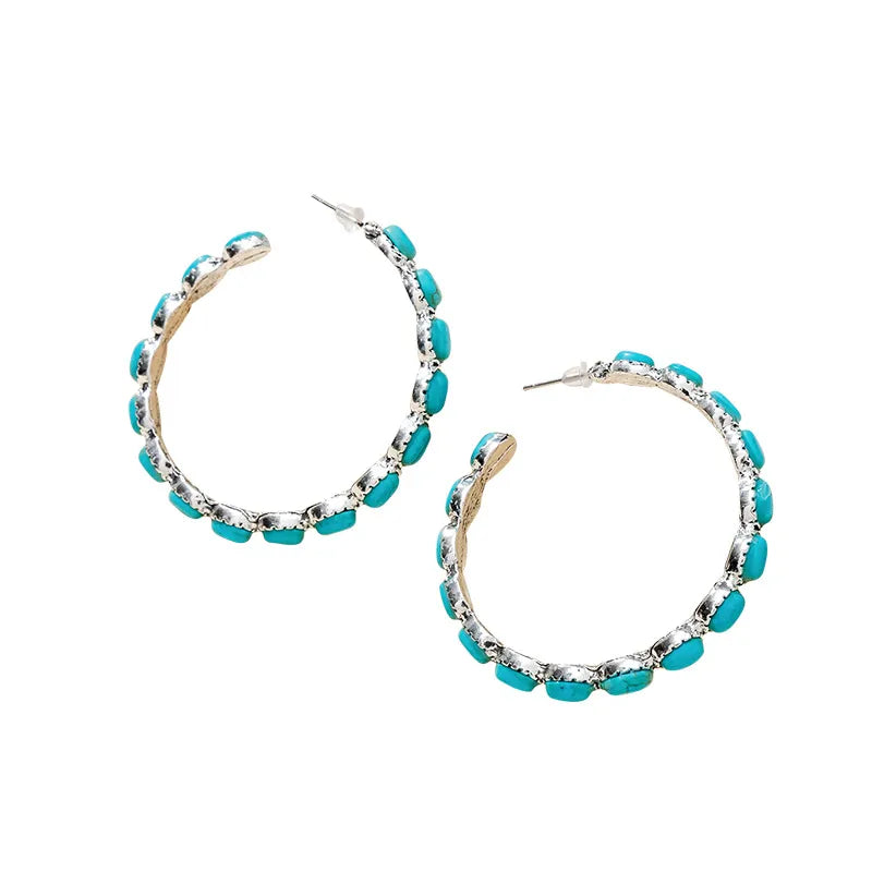 TURQUOISE HOOPS