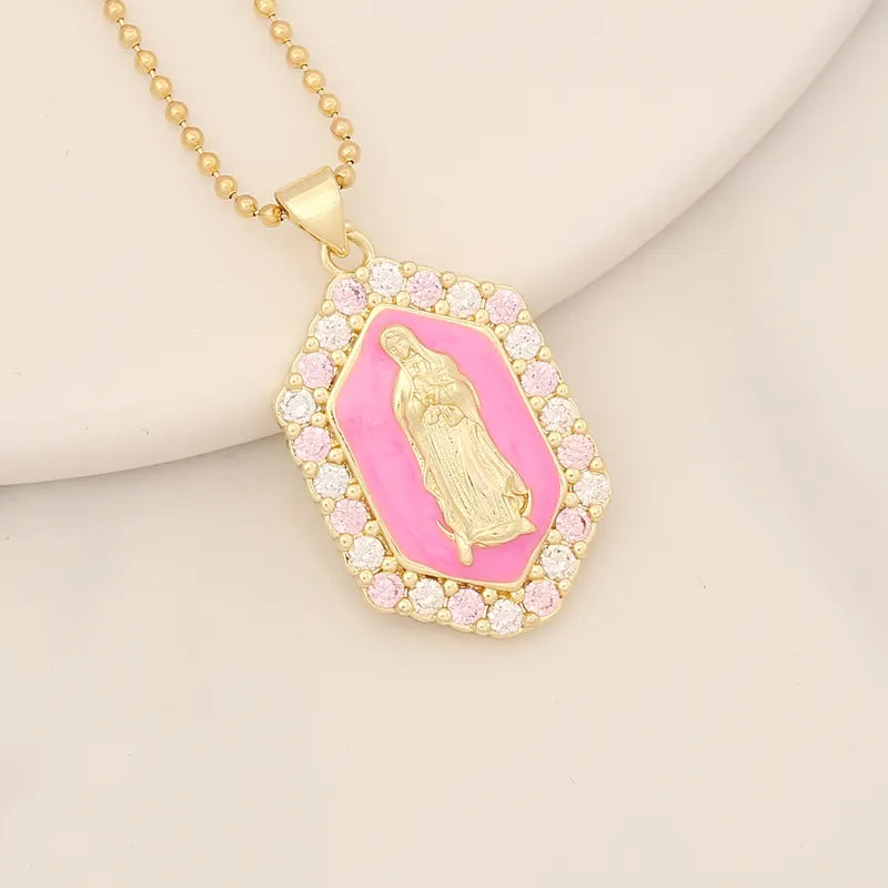 VIRGENCITA PINK NECKLACE