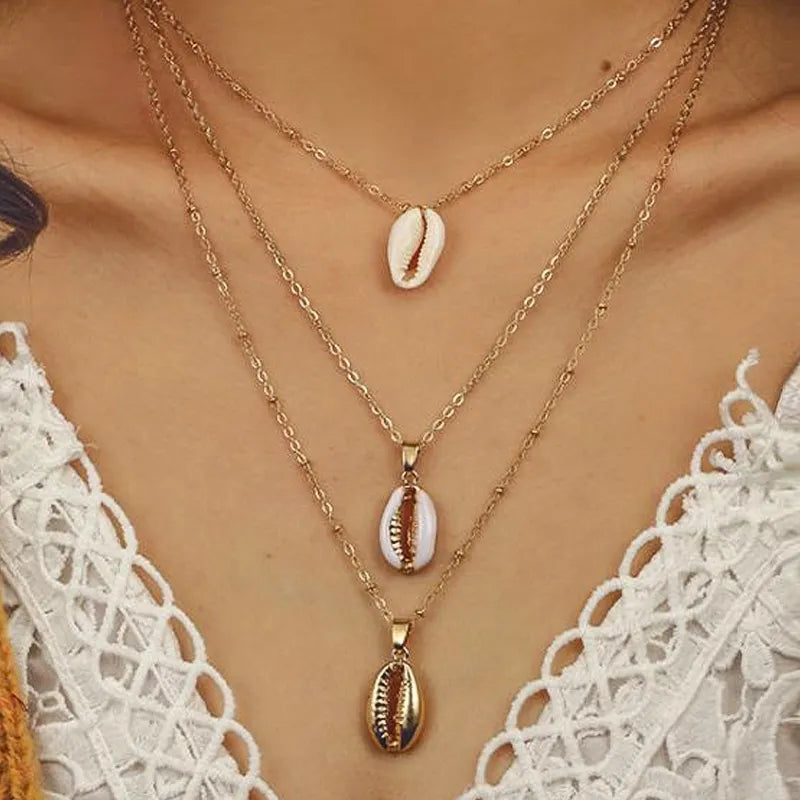 MULTILAYER SHELL NECKLACE