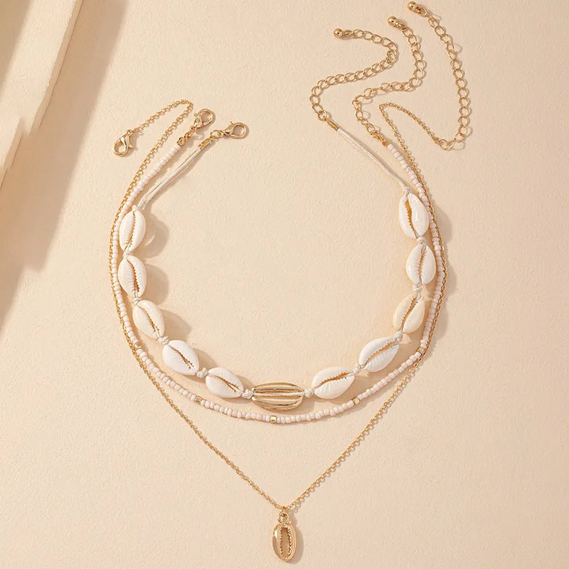 SHELL 3 PIECE NECKLACE SET