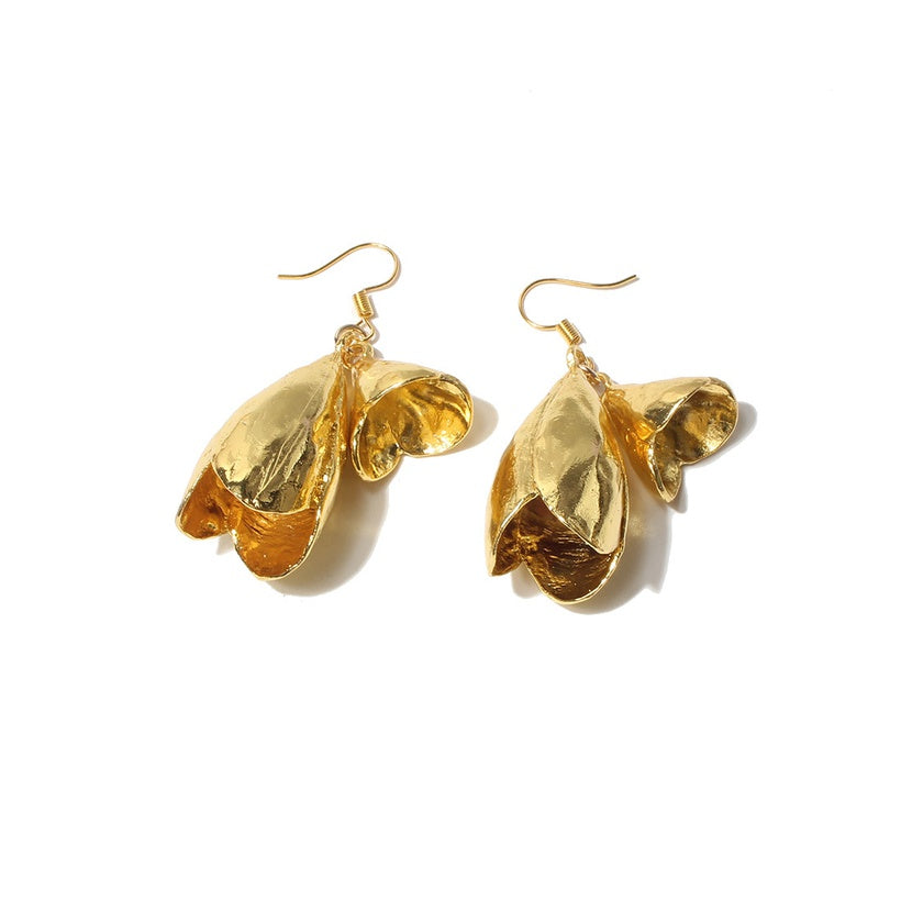 GOLD PETAL EARRINGS