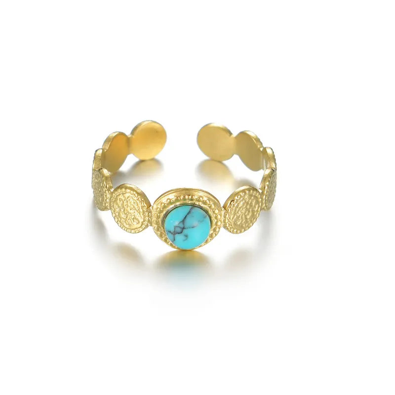 TURQUESITA STAINLESS STEEL RING